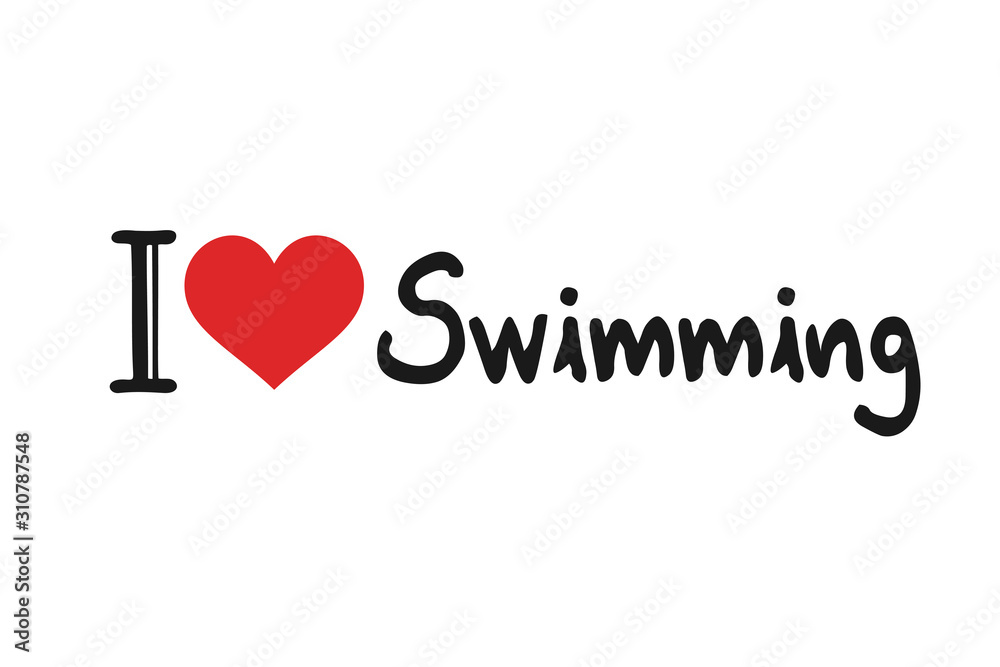 I love swimming symbol