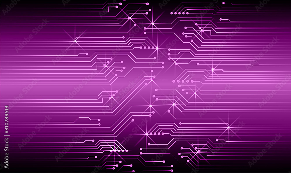 purple cyber circuit future technology concept background purple cyber circuit future technology concept background
