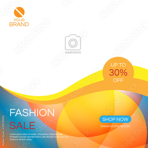 fashion social media post template for promotion. Editable photo frames, stories, backgrounds, banners