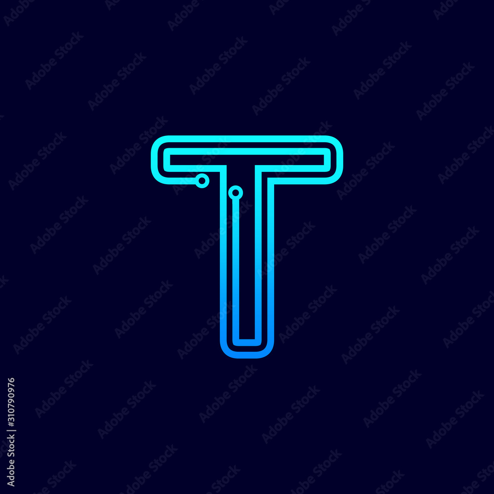 Letter T Modern Technology Logo Design Vector Letter T Modern Technology Logo Design Vector