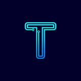 Letter T Modern Technology Logo Design Vector