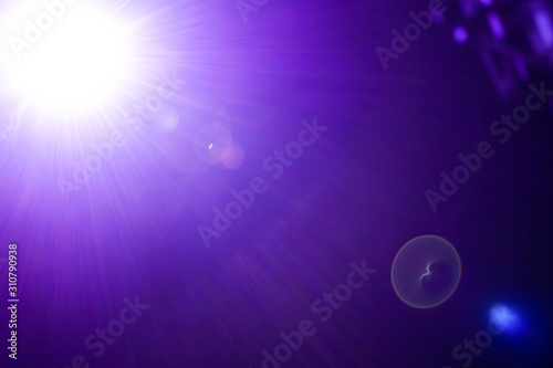 purple spotlight in the recording room