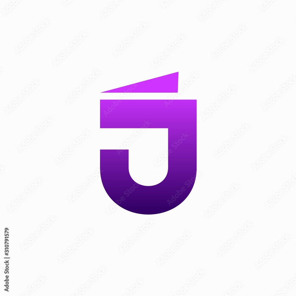 Wallet logo that formed letter J Wallet logo that formed letter J