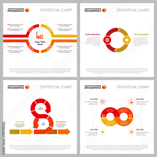 Collection of colorful infographic style