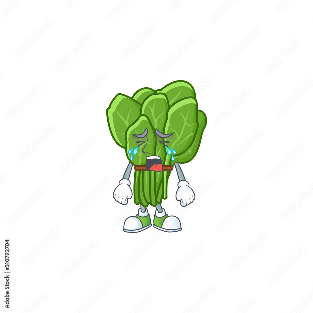 Sad Crying gesture spinach cartoon character style Stock Vector | Adobe ...