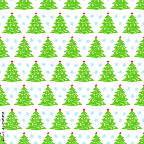 Christmas tree vector seamless pattern christmas background © fad82
