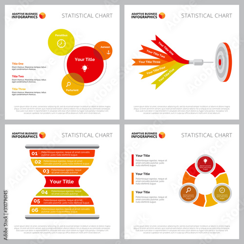 Creative infographic composition set