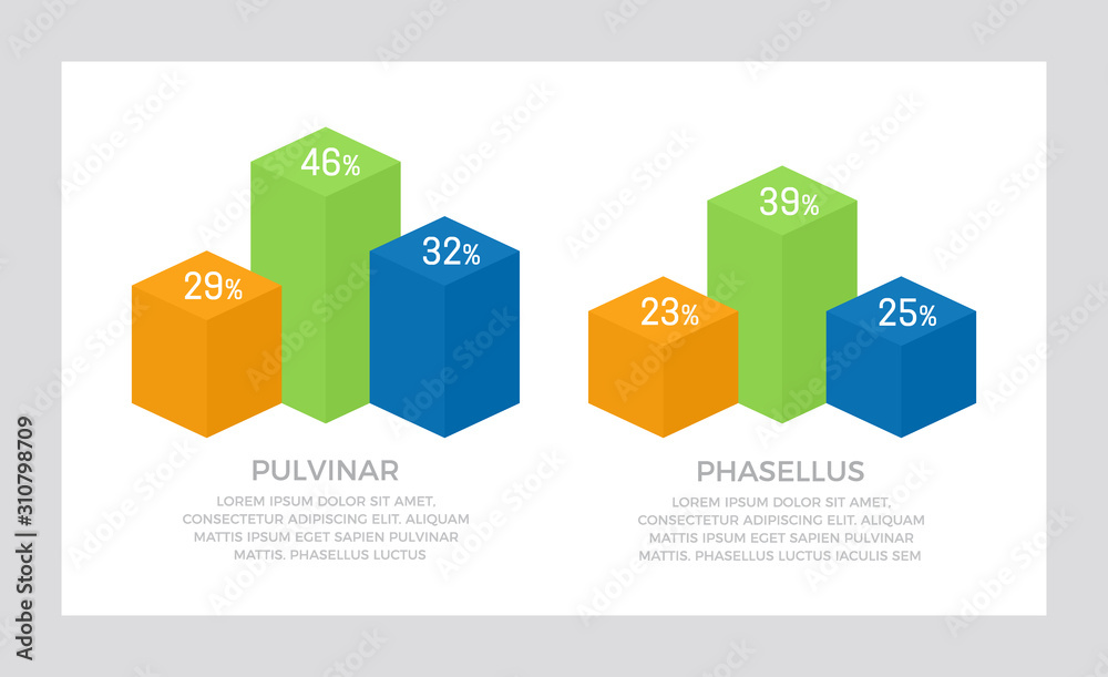 Set of green and blue, orange elements for infographic presentation slides with charts, graphs, brochures, steps. Set of green and blue, orange elements for infographic presentation slides with charts, graphs, brochures, steps.