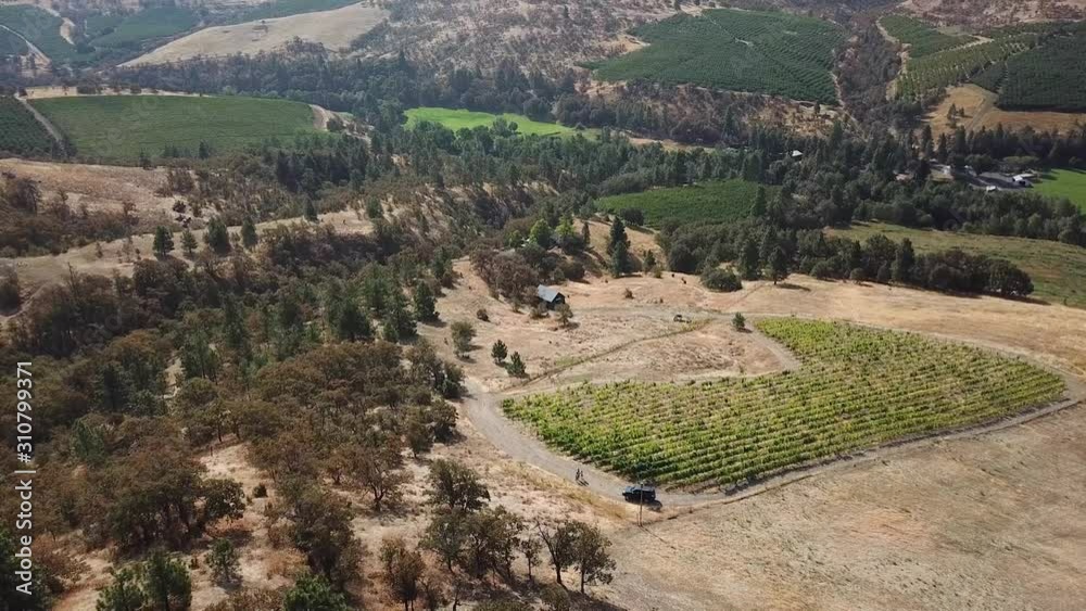 Drone View Of Winery Surrounded By Dry Land Drone View Of Winery Surrounded By Dry Land