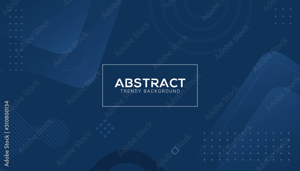 Classic blue abstract shape geometric background