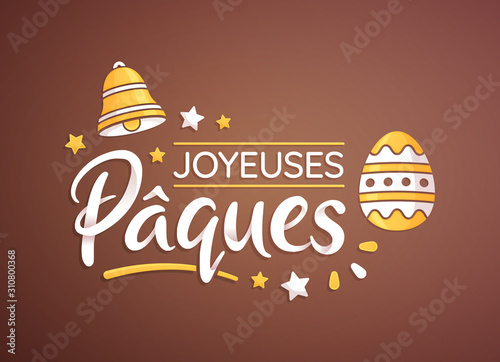 Joyeuses Pâques - Bannière, carte de vœux