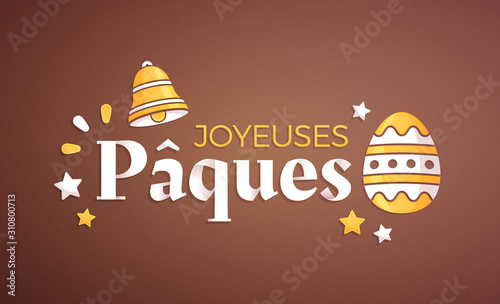 Joyeuses Pâques - Bannière, carte de vœux