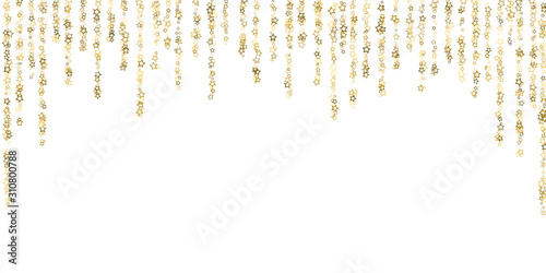 Glitter Stars. Luxury Confetti tiny Gold Christmas