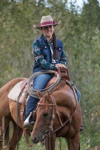 Cowgirl In Denim Jacket © Terri Cage 