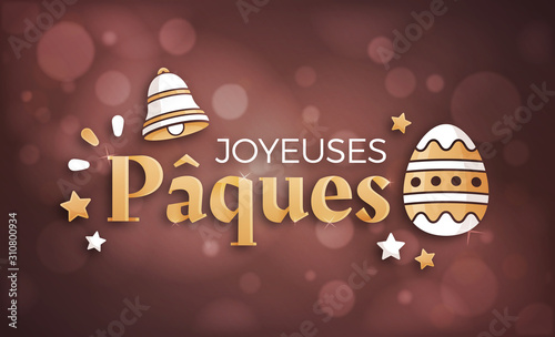 Joyeuses Pâques - Bannière, carte de vœux