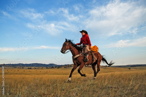 Cowgirl on Running Horse © Terri Cage 