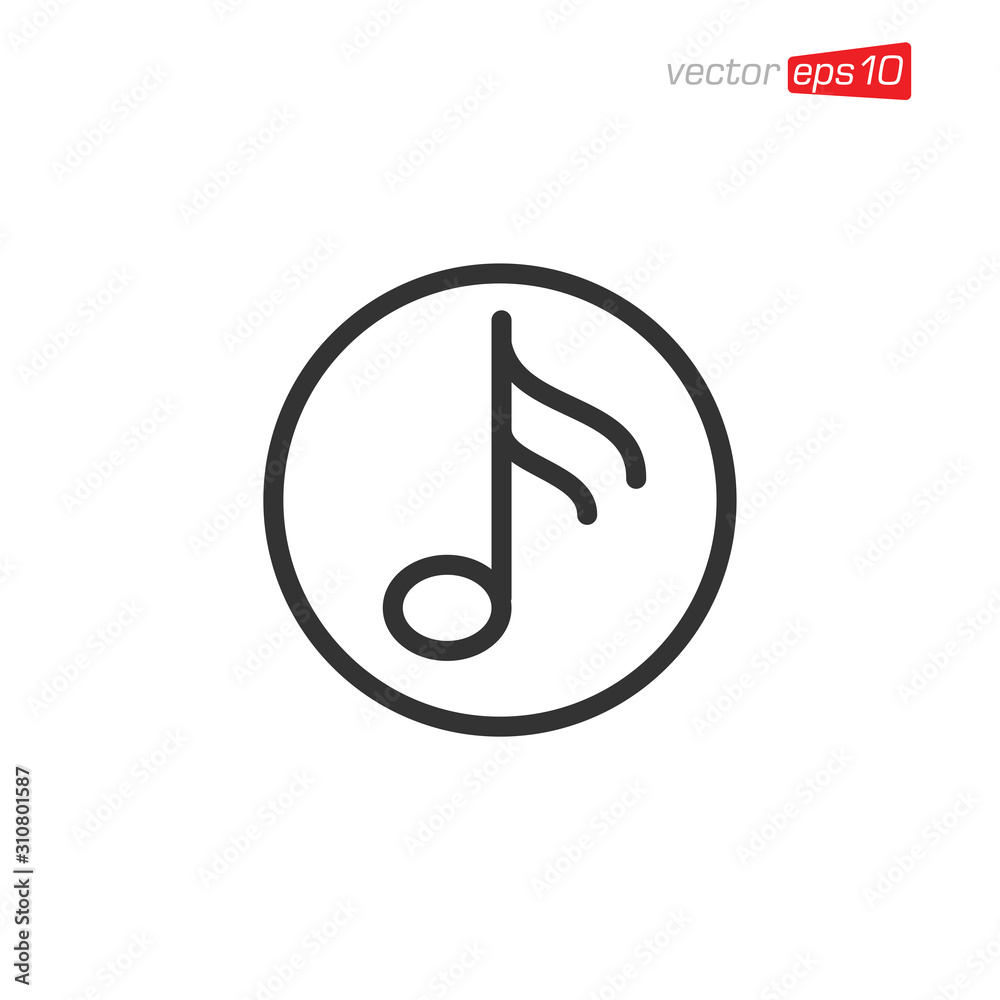 Music Notes Icon Design Vector Music Notes Icon Design Vector
