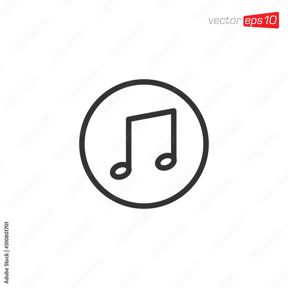 Music Notes Icon Design Vector Music Notes Icon Design Vector