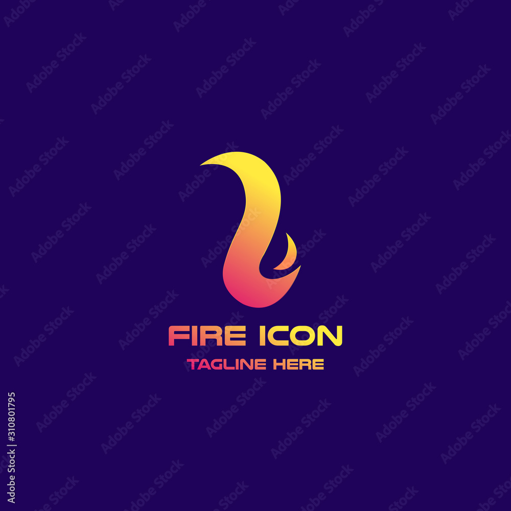 Fire logo with modern color gradient style. Easy to use for branding and identity. You can customize this on your demand. Vector illustration EPS 10 Fire logo with modern color gradient style. Easy to use for branding and identity. You can customize this on your demand. Vector illustration EPS 10