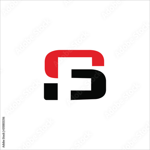 initial letter fs or sf logo vector designs