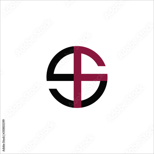 initial letter fs or sf logo vector designs