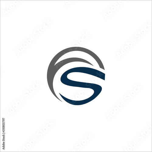 Initial letter fs or sf logo vector design templates