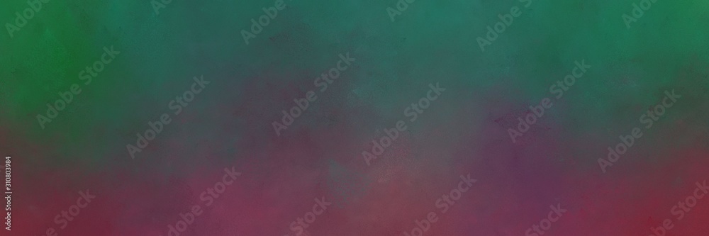 dark slate gray, old mauve and sea green colored vintage abstract painted background with space for text or image. can be used as header or banner
