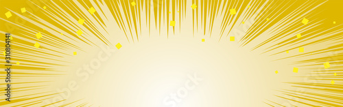 金背景　紙吹雪　モバイルバナーサイズの背景素材