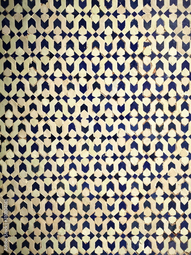 Tile work from Dar El Bacha, Marrakech, Morocco 