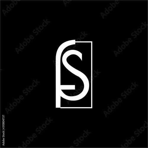 initial letter fs or sf logo vector designs