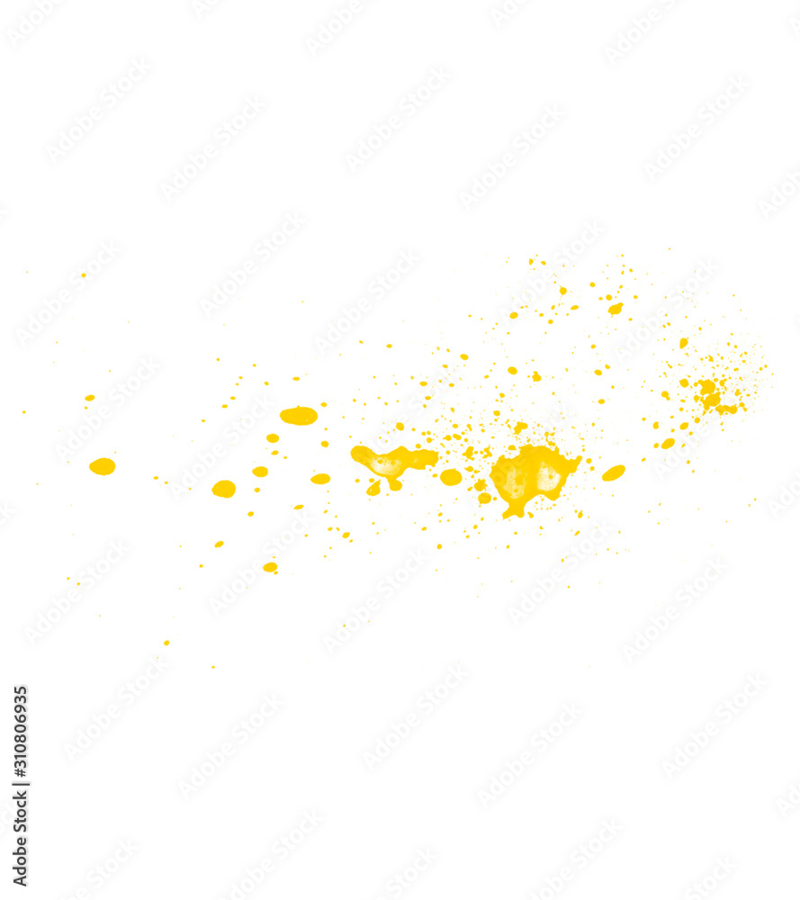 Beautiful yellow drops brush. Yellow drops texture