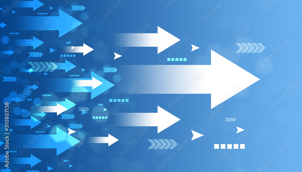 Fototapeta premium Abstract arrow background. Digital illustration.