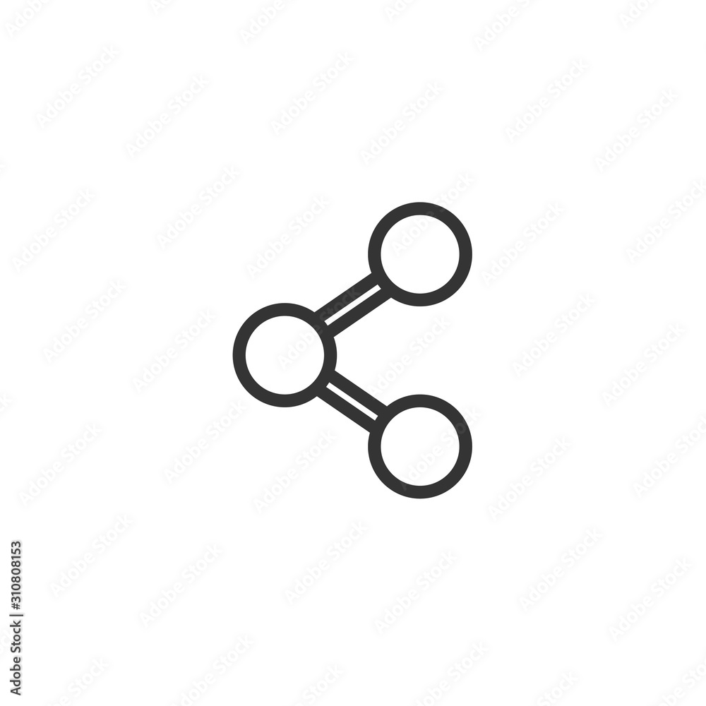 Share icon, social media connection illustration Share icon, social media connection illustration