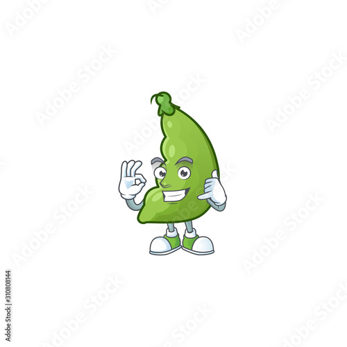 Call me cool broad beans cartoon character design