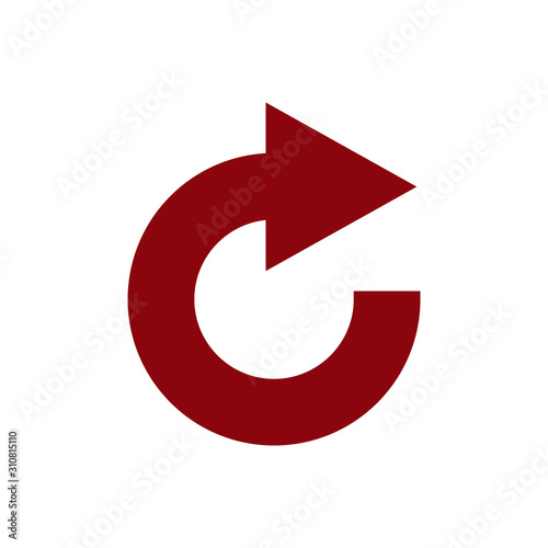 Rotation arrow icon vector symbol logo illustration EPS 10