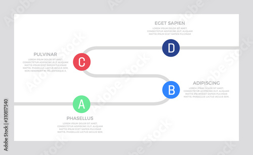 Set of green and dark blue, red elements for infographic presentation slides with charts, timeline, circles
