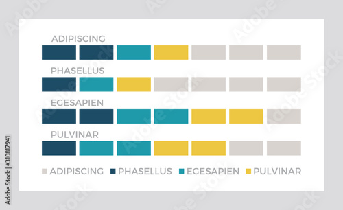 Set of dark blue and turquoise, yellow elements for info graphic presentation slides with charts, graphs, steps, arrows.