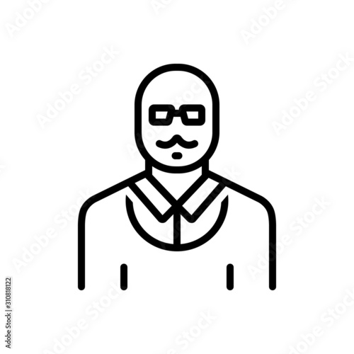 Black line icon for grandfather