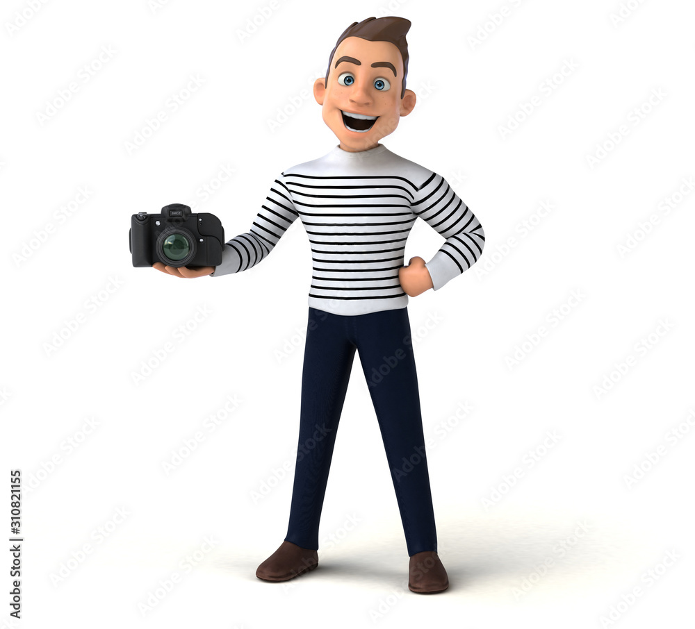Fun 3D cartoon casual character Fun 3D cartoon casual character
