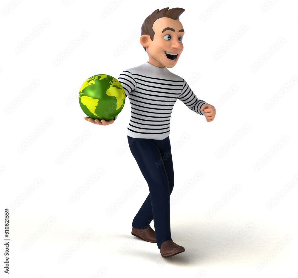 Fun 3D cartoon casual character Fun 3D cartoon casual character