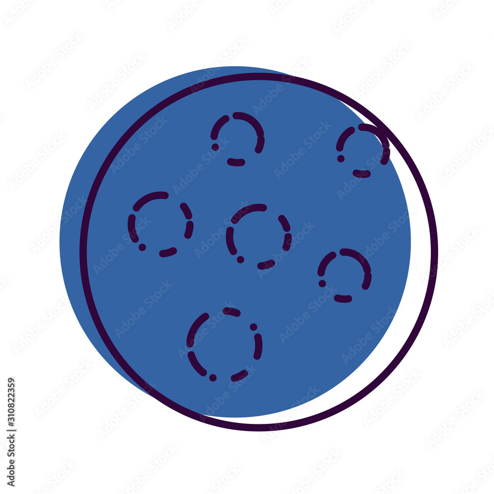 Space theme outline icon: moon. Vector illustration. Space theme outline icon: moon. Vector illustration.