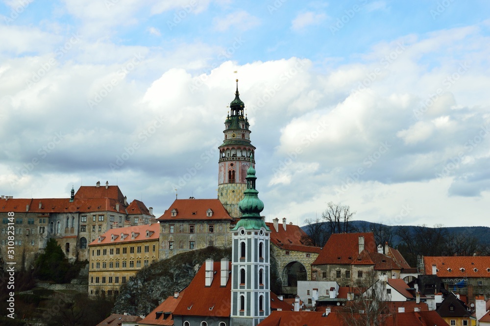 castle in cesky krumlov, czech republic - UNESCO site