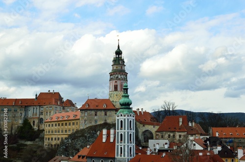 castle in cesky krumlov, czech republic - UNESCO site