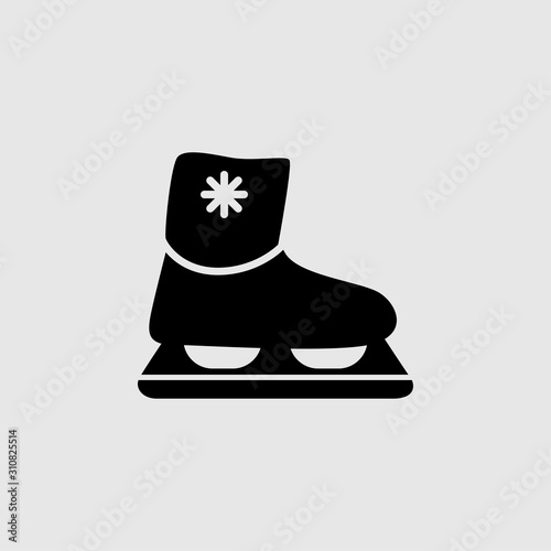Skates vector icon. Filled flat sign for mobile concept and web design. Skates glyph icon. Symbol, logo illustration. Vector graphics