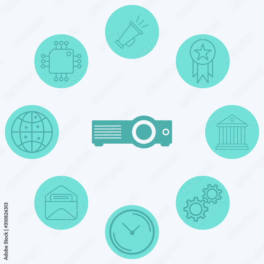 Projector vector icon sign symbol Projector vector icon sign symbol