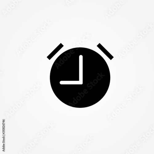 Clock icon, clock symbol, clock logo, app, UI. EPS 8 flat vector isolated  on background. Stock Vector