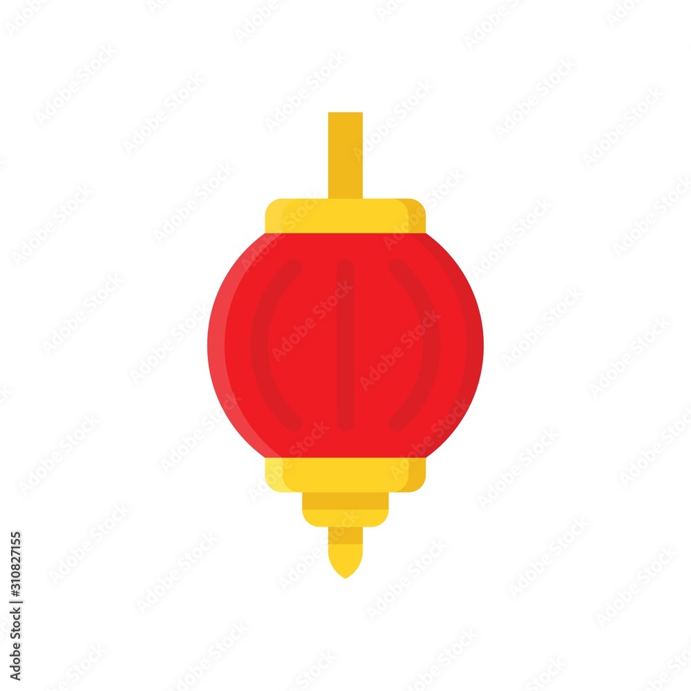 Obraz premium chines decoration or gold lantern vector in flat design