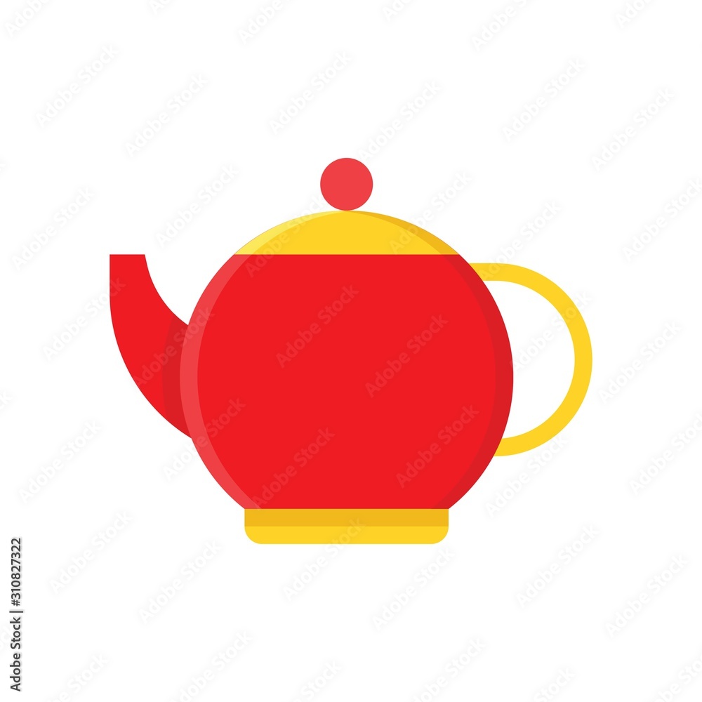 chines tea kettle related to china new year vector in flat design chines tea kettle related to china new year vector in flat design