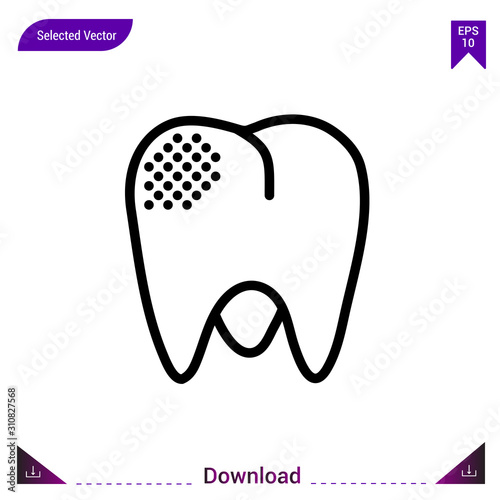 molar medical icon vector . Best modern  simple  isolated  application  medical icons  logo  flat icon for website design or mobile applications  UI   UX design vector format