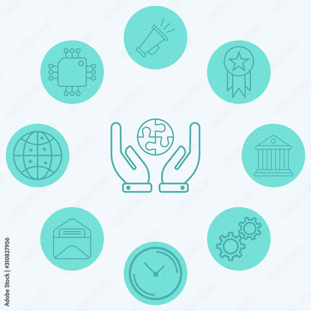 Puzzle vector icon sign symbol Puzzle vector icon sign symbol
